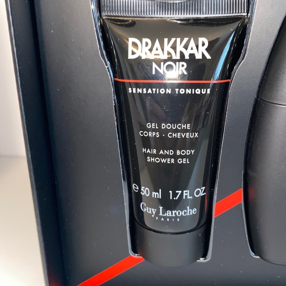 Guy Laroche Drakkar Noir Men’s Grooming 3 Piece Set Beautiful Black Box Gift Set - Picture 4 of 7